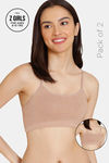 Zivame Girls Double Layered Non Wired Full Coverage Slip-on Beginner Bra (Pack of 2) - Roebuck — thumbnail 1
